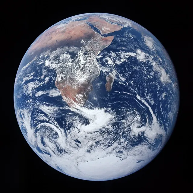 Earth from space: the Blue Marble photo taken on Apollo 17