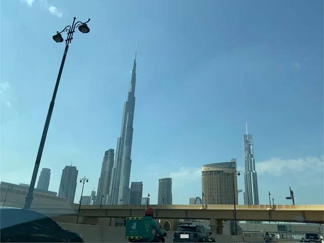 Burj Khalifa rising above the Dubai skyline